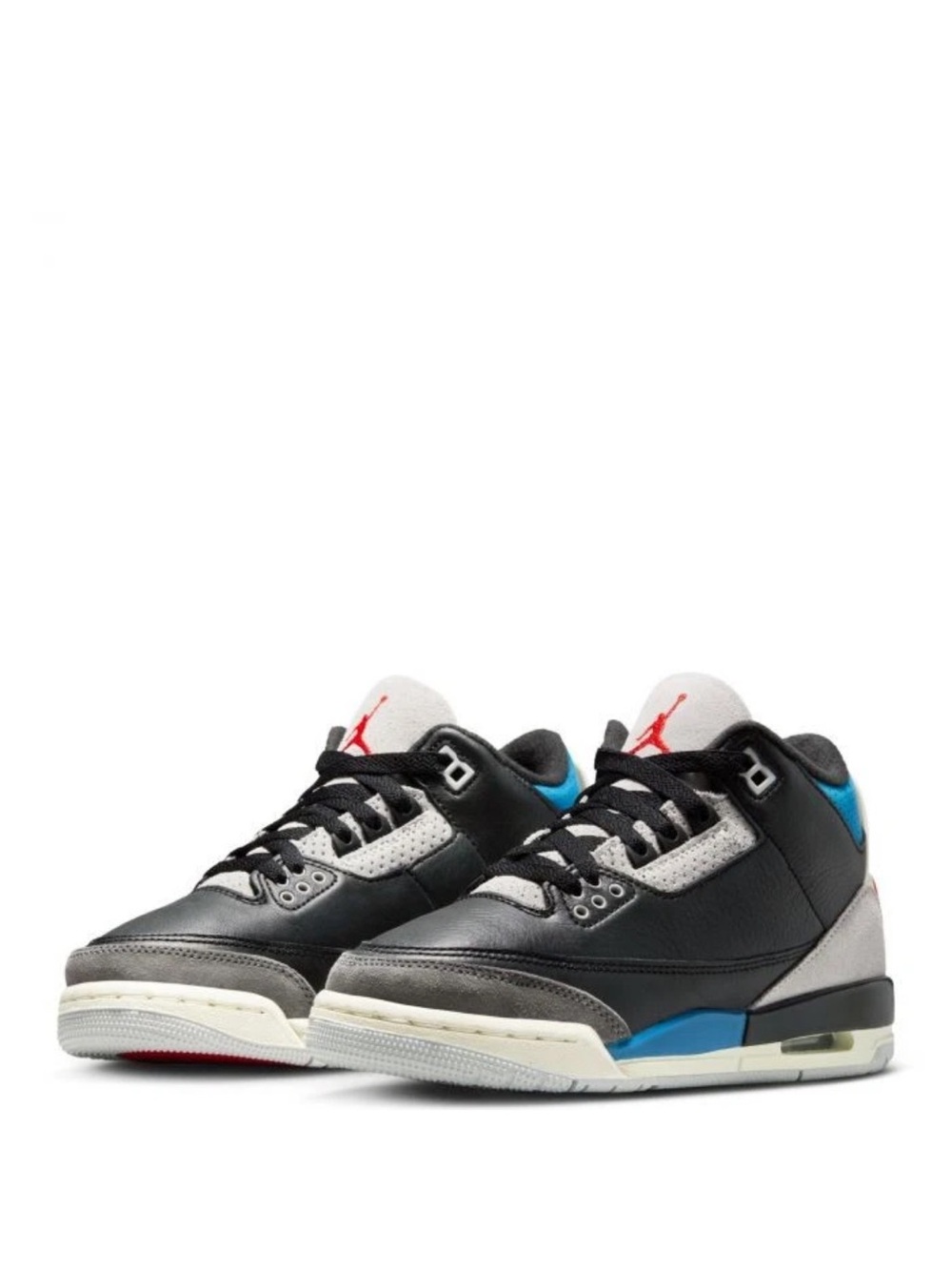 Nike Air Jordan 3 Retro OG (GS) sizes Shoes Black Gray Red IB8968-004 NEW